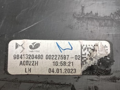 Fanale POST SX 9841320480 Citroen DS7 Crossback 2017