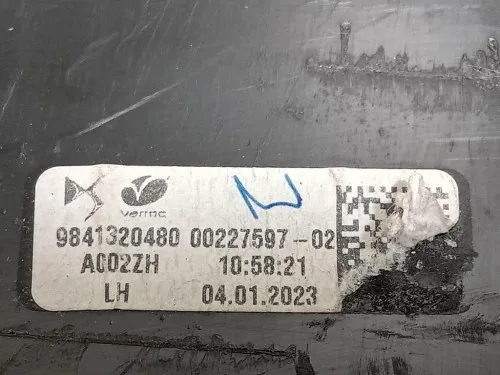 Fanale POST SX 9841320480 Citroen DS7 Crossback 2017