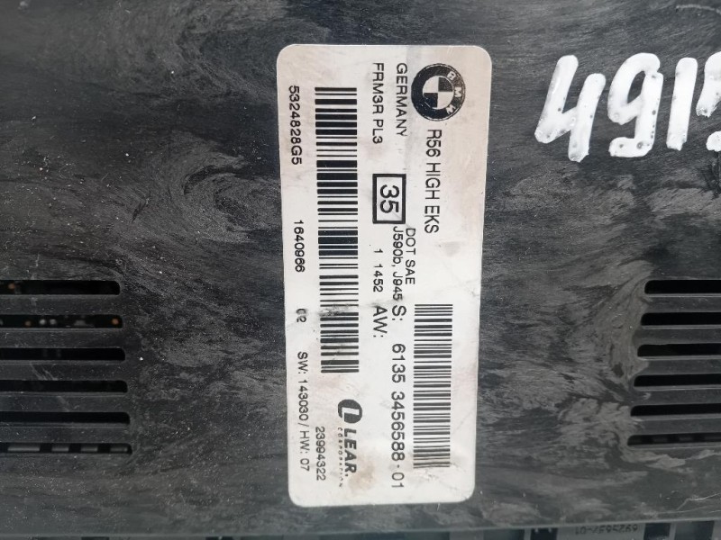 Centralina 61353456588 Mini MINI Cooper R57 Cabrio 2007