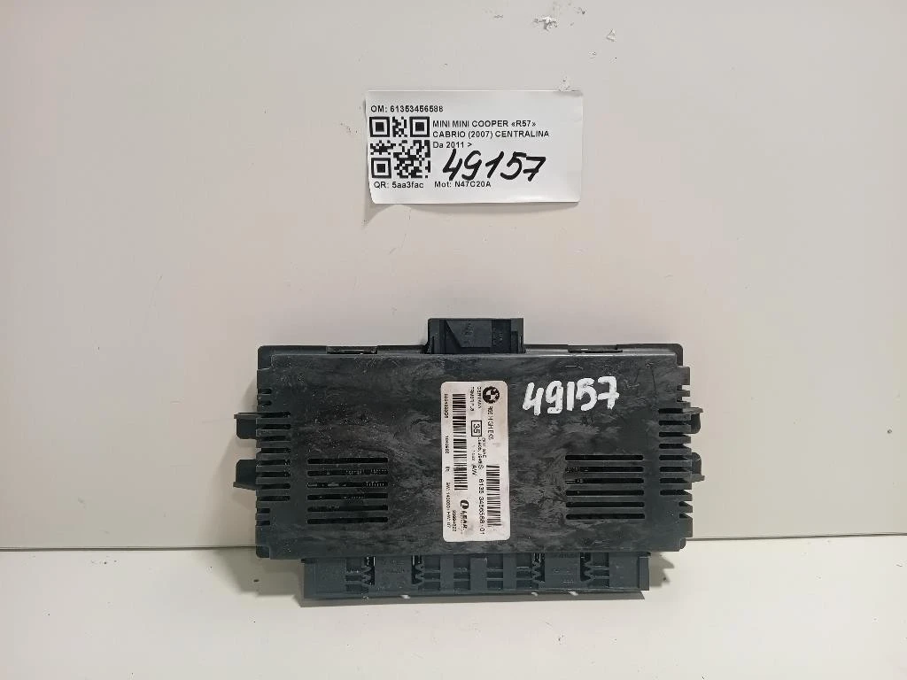 Centralina 61353456588 Mini MINI Cooper R57 Cabrio 2007