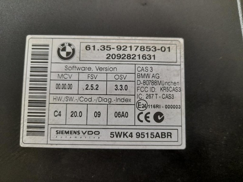 Centralina 6135921785301 Mini MINI ONE R56 2007