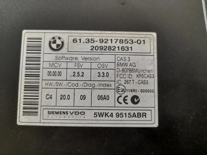 Centralina 6135921785301 Mini MINI ONE R56 2007