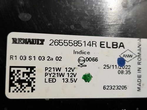 Fanale POST SX 265558217R Dacia Duster II 2018