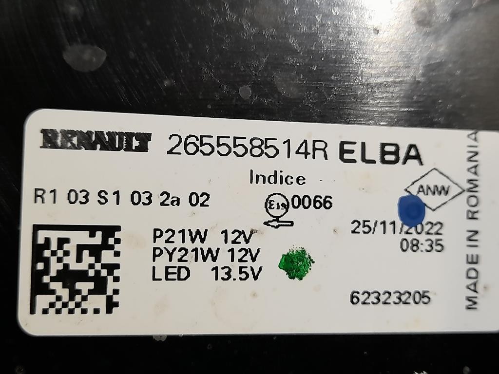 Fanale POST SX 265558217R Dacia Duster II 2018