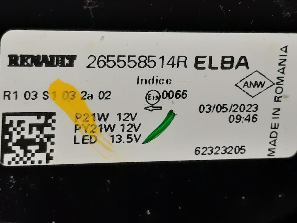 Fanale POST SX 265558514R Dacia Duster II 2018