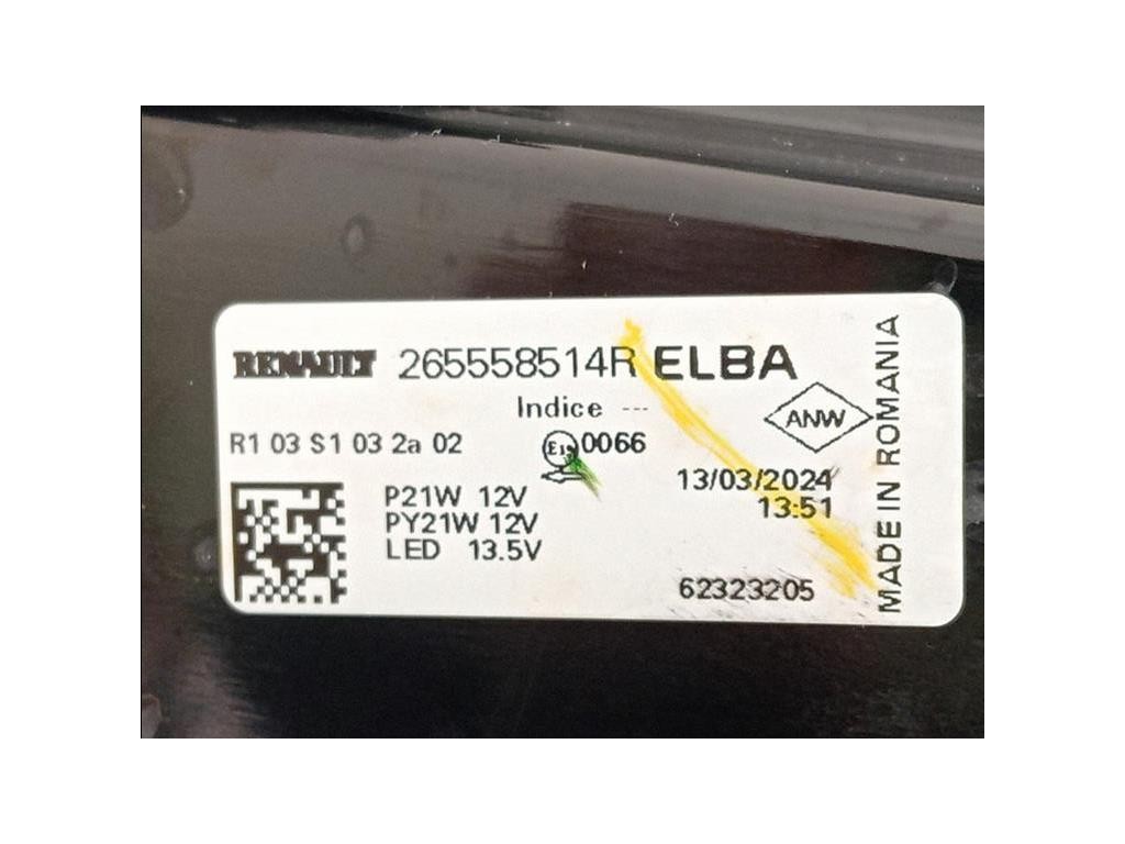 Fanale POST SX 265558514R Dacia Duster II 2018