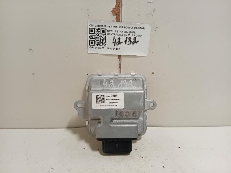 Centralina 23482909 CENTRALINA POMPA CARBURANTE Opel Astra K 2016