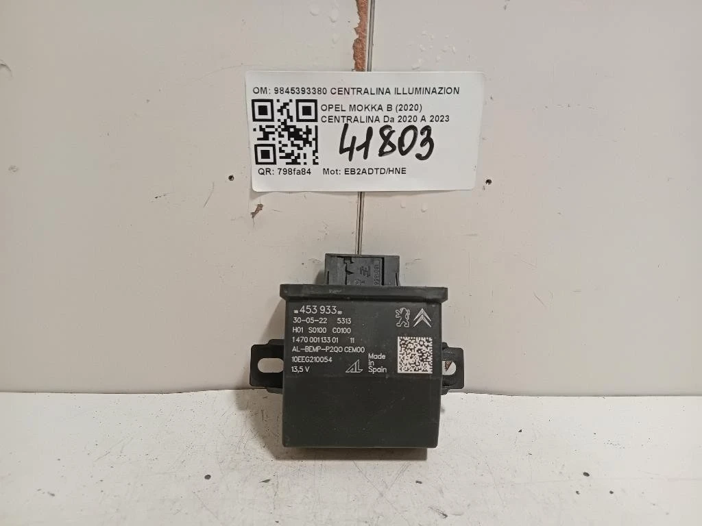 Centralina 9845393380 CENTRALINA ILLUMINAZIONE Opel Mokka B 2020