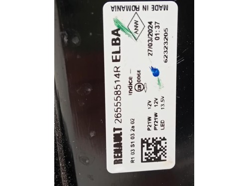 Fanale POST SX 265558514R Dacia Duster II 2021