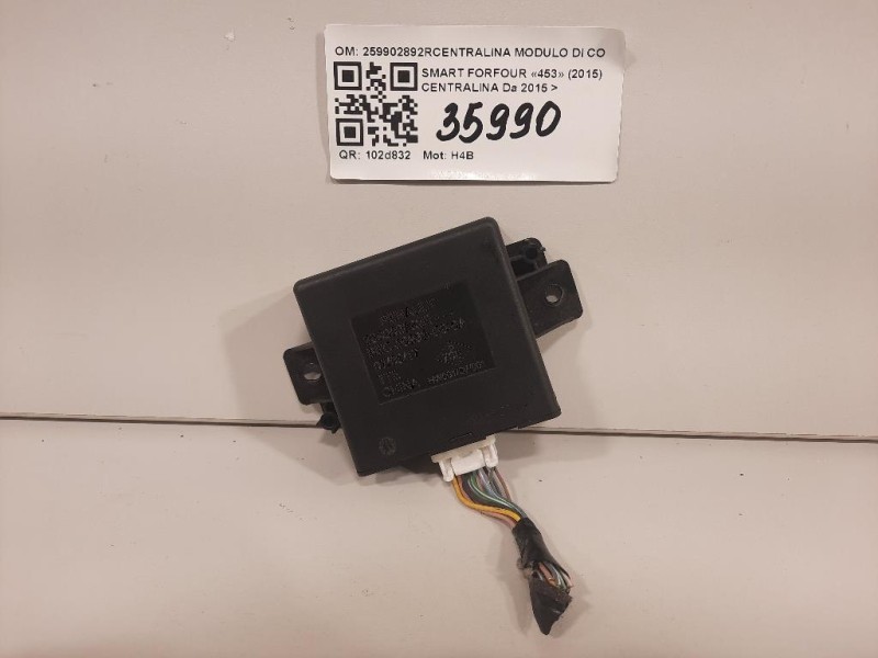 Centralina 259902892RCENTRALINA MODULO DI CONTROLLO Smart Forfour 453 2015