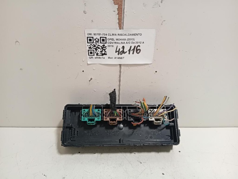 Centralina AC 90151-704 CLIMA RISCALDAMENTO Opel Mokka 2013