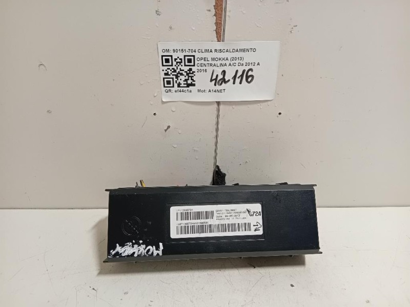 Centralina AC 90151-704 CLIMA RISCALDAMENTO Opel Mokka 2013