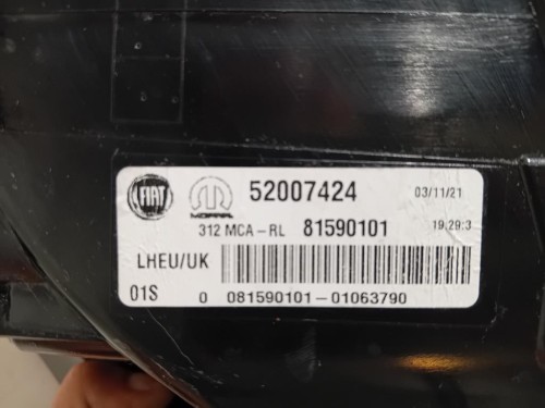 Fanale POST SX 52007424 Fiat 500 II 2015