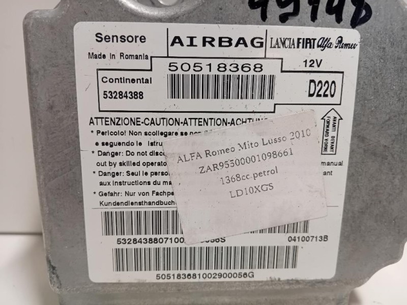 Centralina Air-bag 50518368 Alfa Romeo MITO 2008