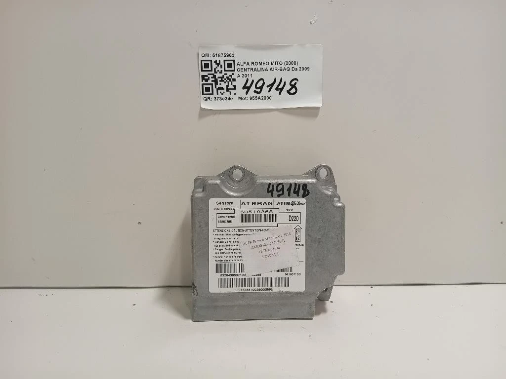 Centralina Air-bag 50518368 Alfa Romeo MITO 2008