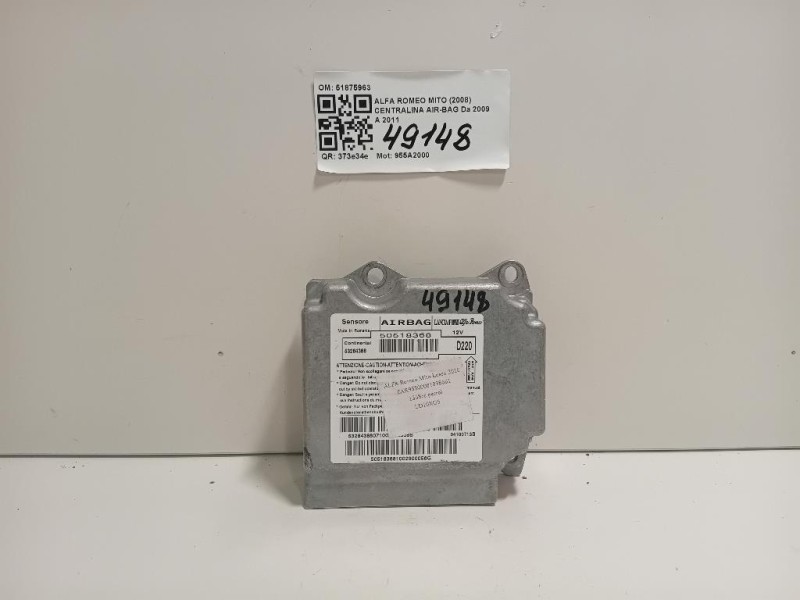 Centralina Air-bag 50518368 Alfa Romeo MITO 2008