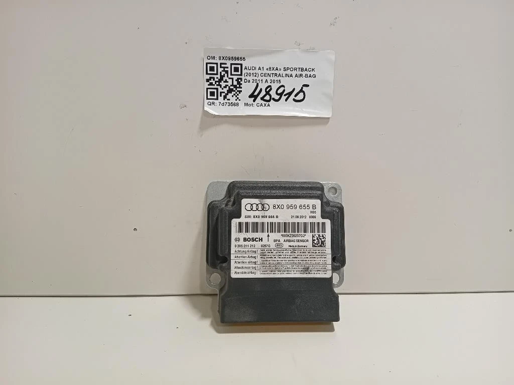Centralina Air-bag 8X0959655 Audi A1 8XA Sportback 2012