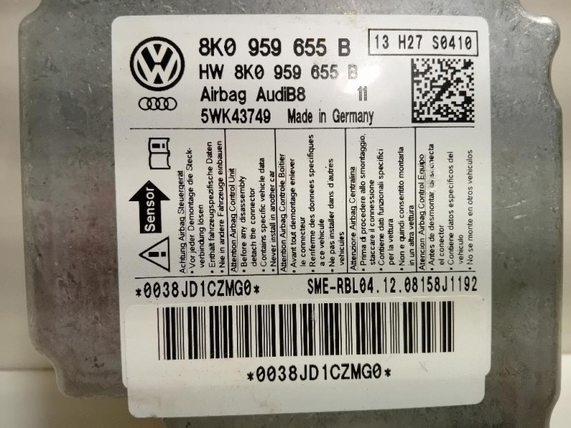 Centralina Air-bag 8K0 858 655 B Audi A4 8K2 2008