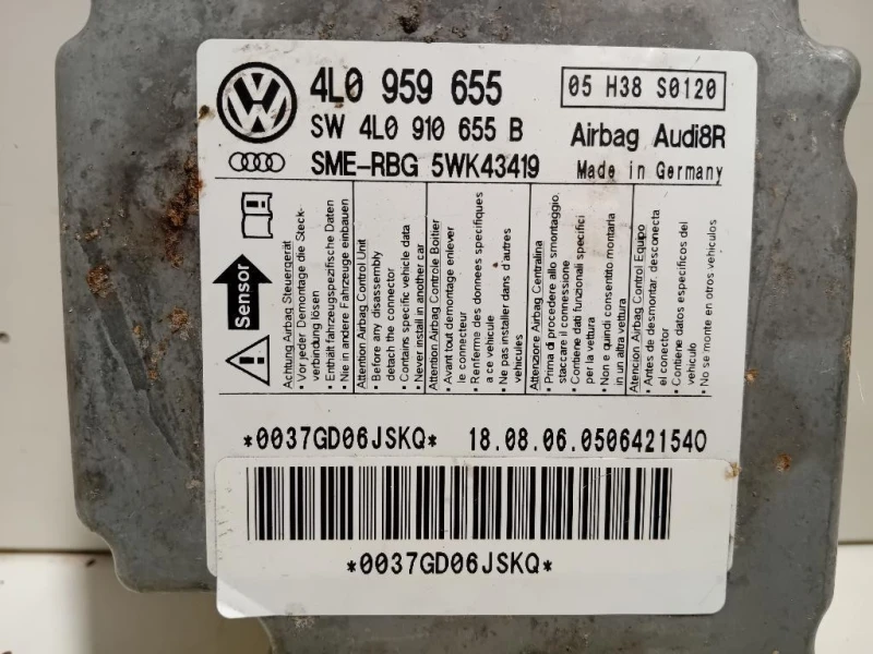 Centralina Air-bag 4L0959655 Audi Q7 4LB 2006