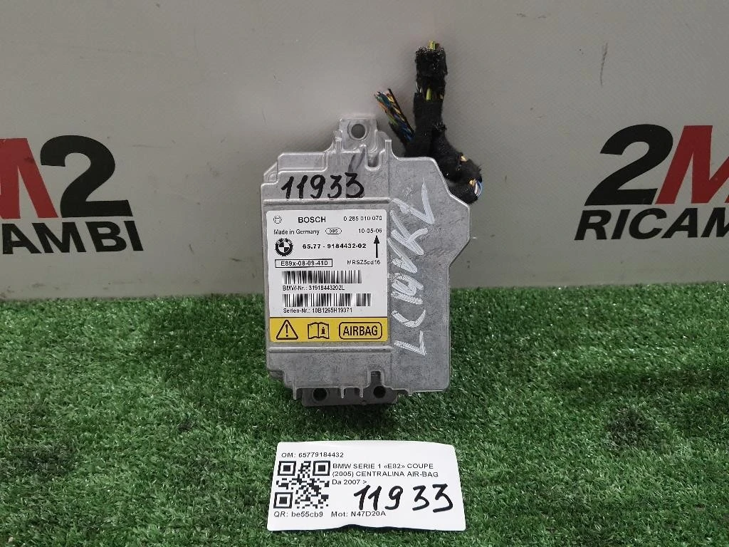 Centralina Air-bag 65779184432 Bmw Serie 1 E82 Coupe 2005