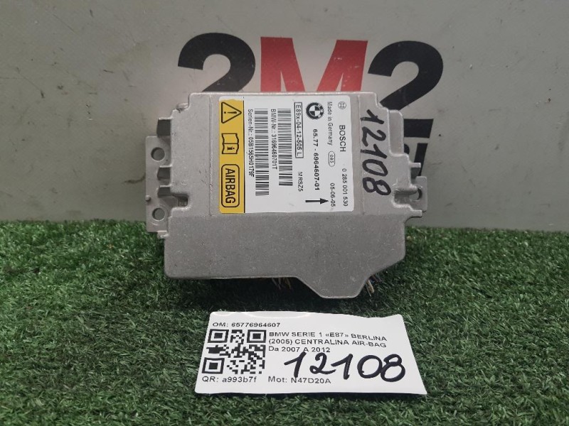 Centralina Air-bag 65776964607 Bmw Serie 1 E87 Berlina 2005