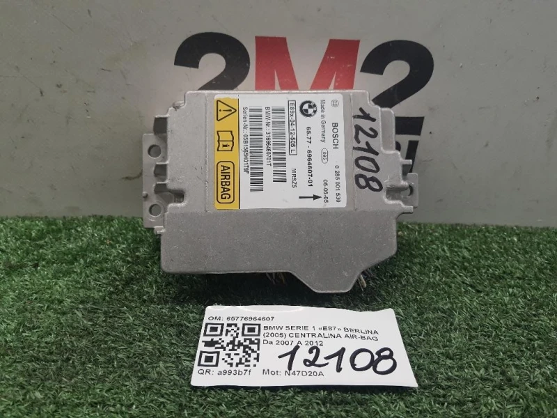 Centralina Air-bag 65776964607 Bmw Serie 1 E87 Berlina 2005