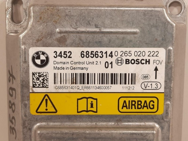 Centralina Air-bag 3452 6856314 Bmw Serie 1 F20 Berlina 2012