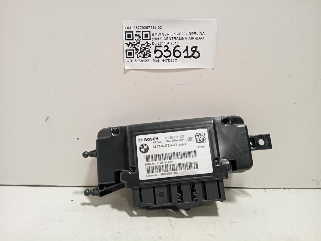 Centralina Air-bag 65779267214-02 Bmw Serie 1 F20 Berlina 2012
