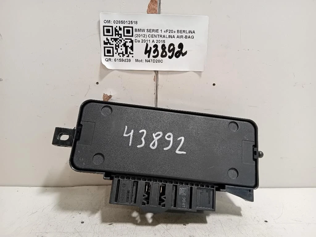 Centralina Air-bag 0285012518 Bmw Serie 1 F20 Berlina 2012