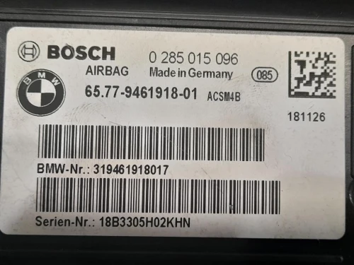 Centralina Air-bag 0285015096 Bmw Serie 1 F21 Berlina 2015