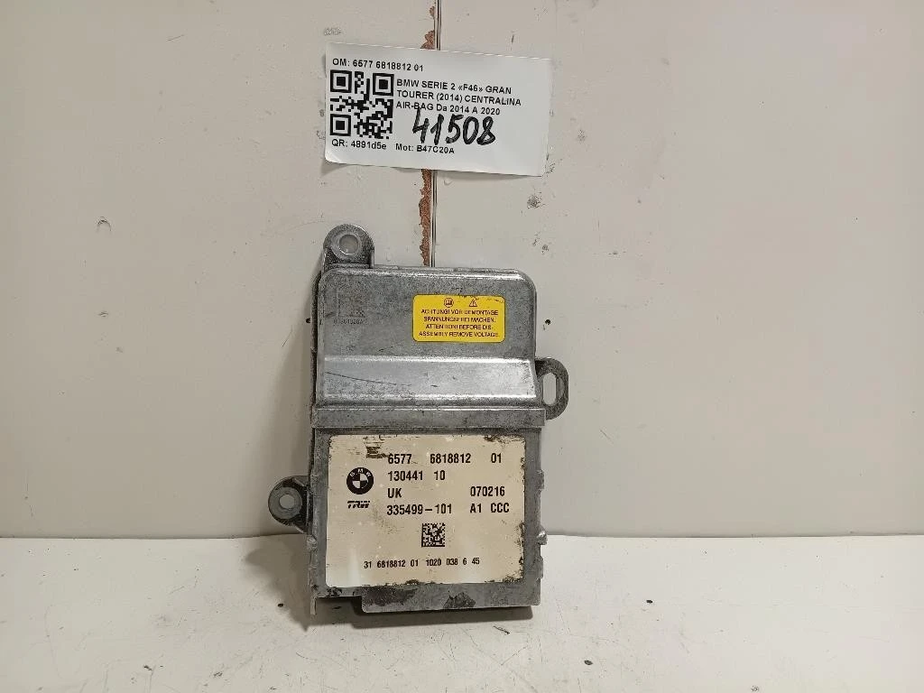 Centralina Air-bag 6577 6818812 01 Bmw Serie 2 F46 GRAN Tourer 2014