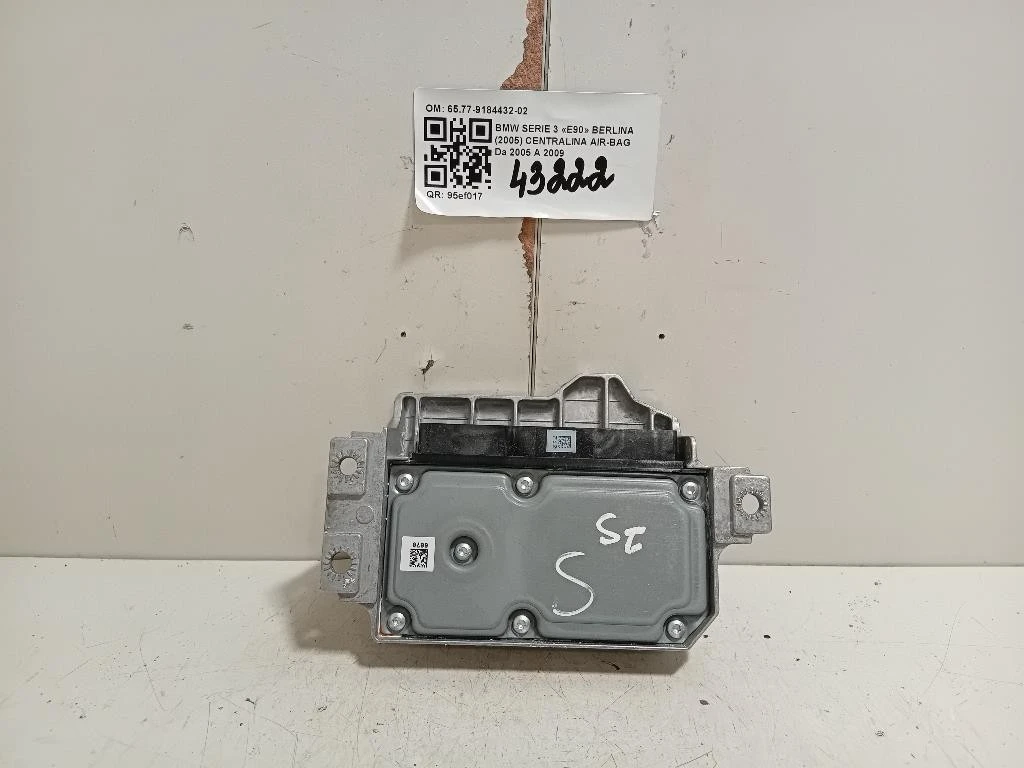 Centralina Air-bag 6577-9184432-02 Bmw Serie 3 E90 Berlina 2005