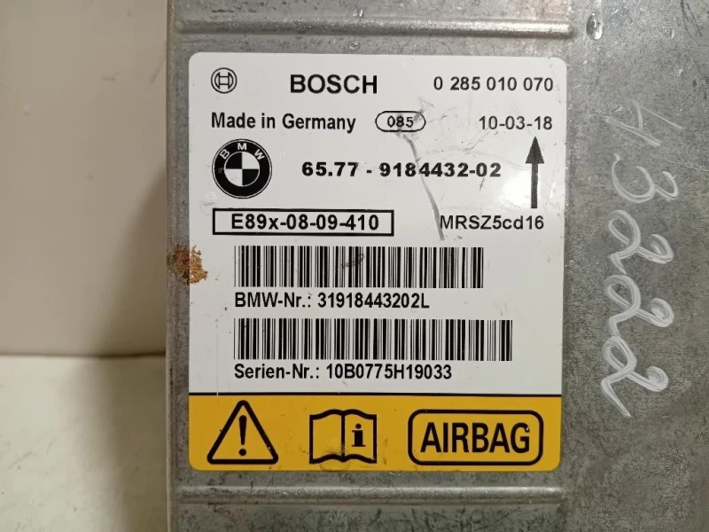 Centralina Air-bag 6577-9184432-02 Bmw Serie 3 E90 Berlina 2005