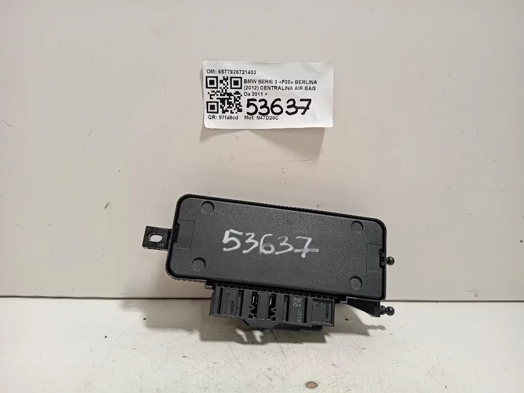 Centralina Air-bag 6577926721402 Bmw Serie 3 F30 Berlina 2012
