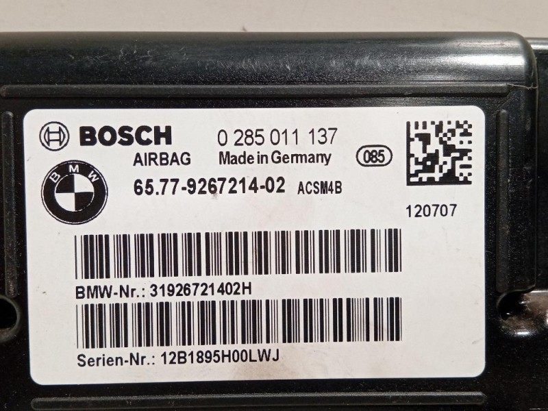 Centralina Air-bag 6577926721402 Bmw Serie 3 F30 Berlina 2012