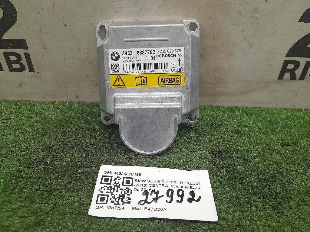 Centralina Air-bag 34526878198 Bmw Serie 3 F30 Berlina 2015