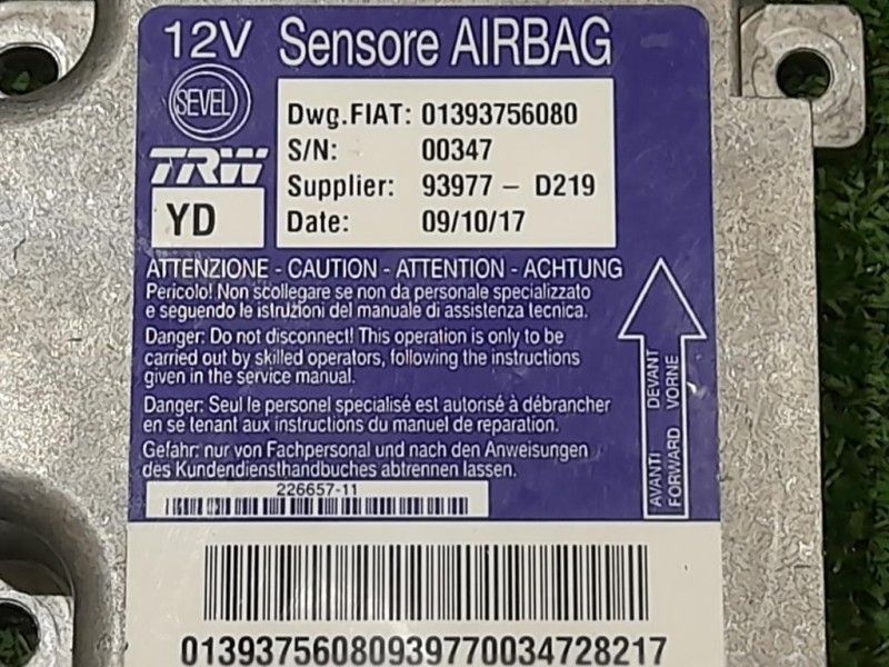 Centralina Air-bag 93977-D219 Citroen Jumper III 2014