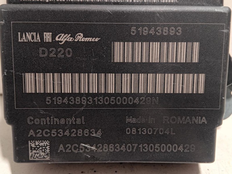 Centralina Air-bag 51943893 Fiat 500L Living 2013