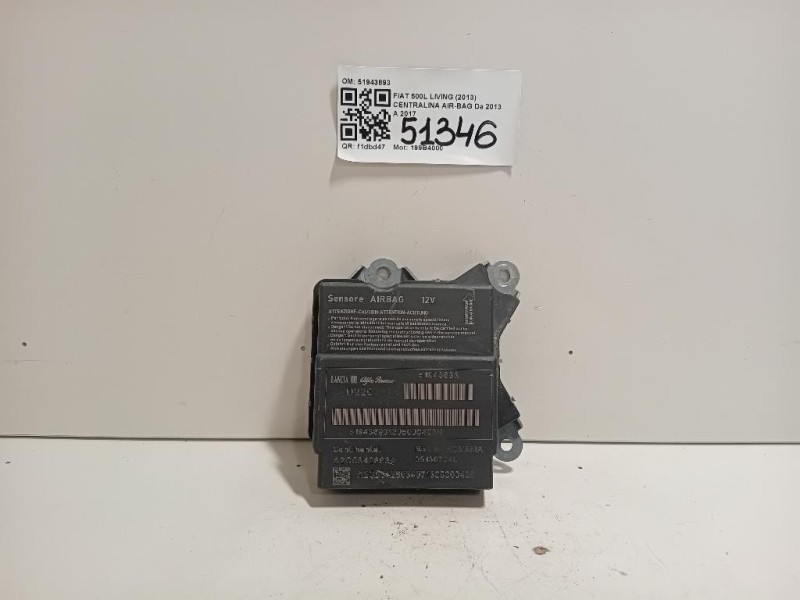 Centralina Air-bag 51943893 Fiat 500L Living 2013