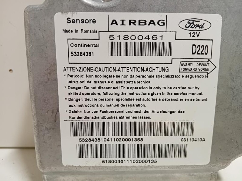 Centralina Air-bag 1553991 Ford KA II 2009