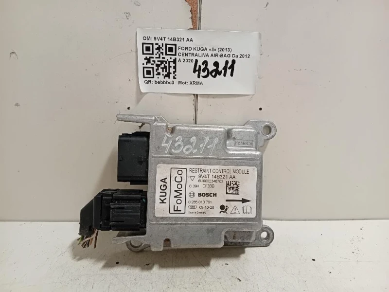 Centralina Air-bag 9V4T 14B321 AA Ford KUGA II 2013