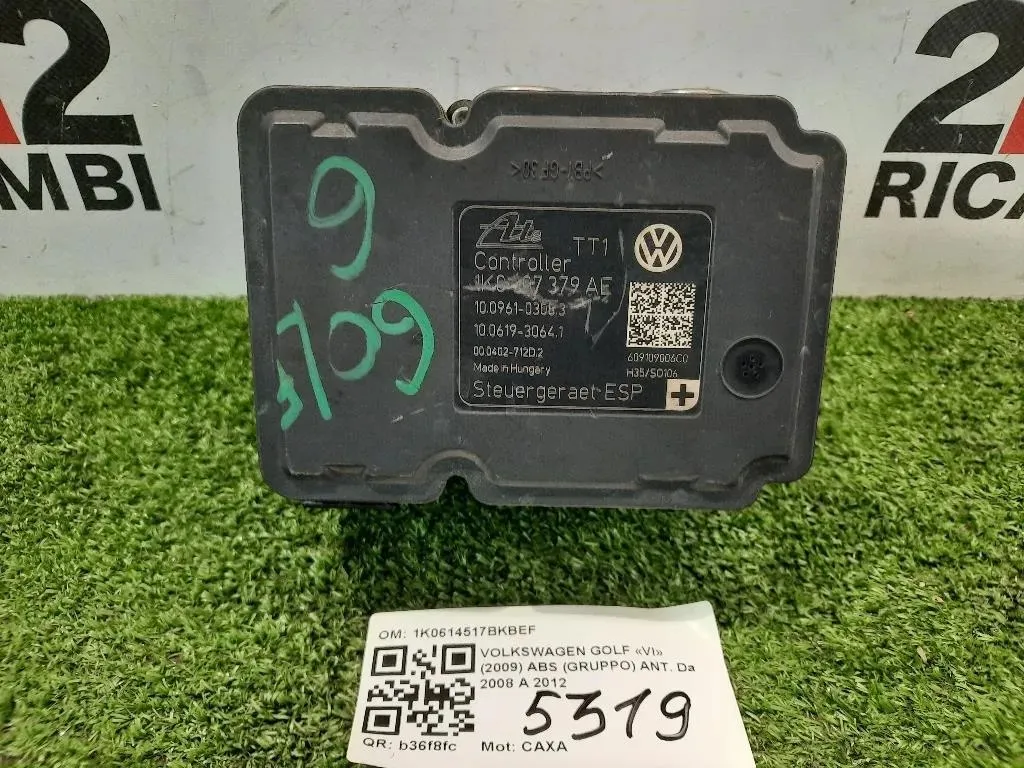 ABS Gruppo ANT 1K0614517BE 100212-02214 POMPA Volkswagen GOLF VI 2009