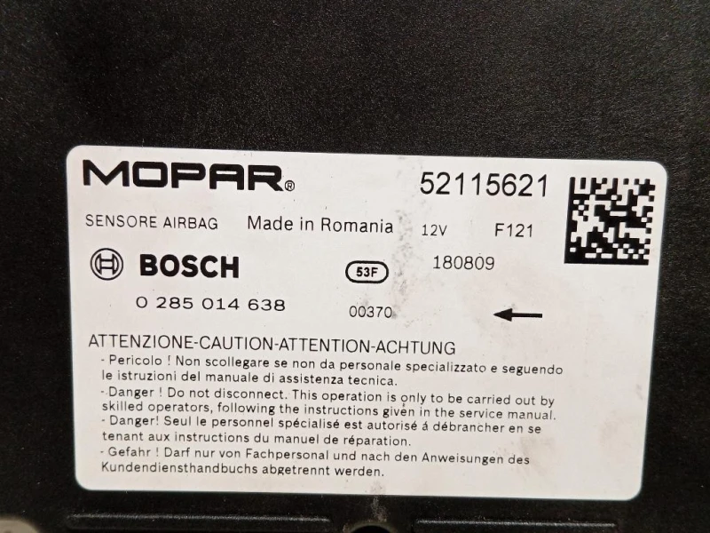 Centralina Air-bag 52115621 Jeep Renegade 2018