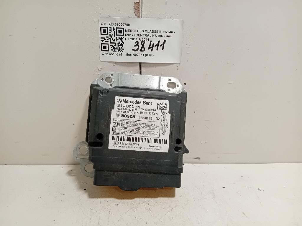Centralina Air-bag A2469000709 Mercedes Classe B W246 2012