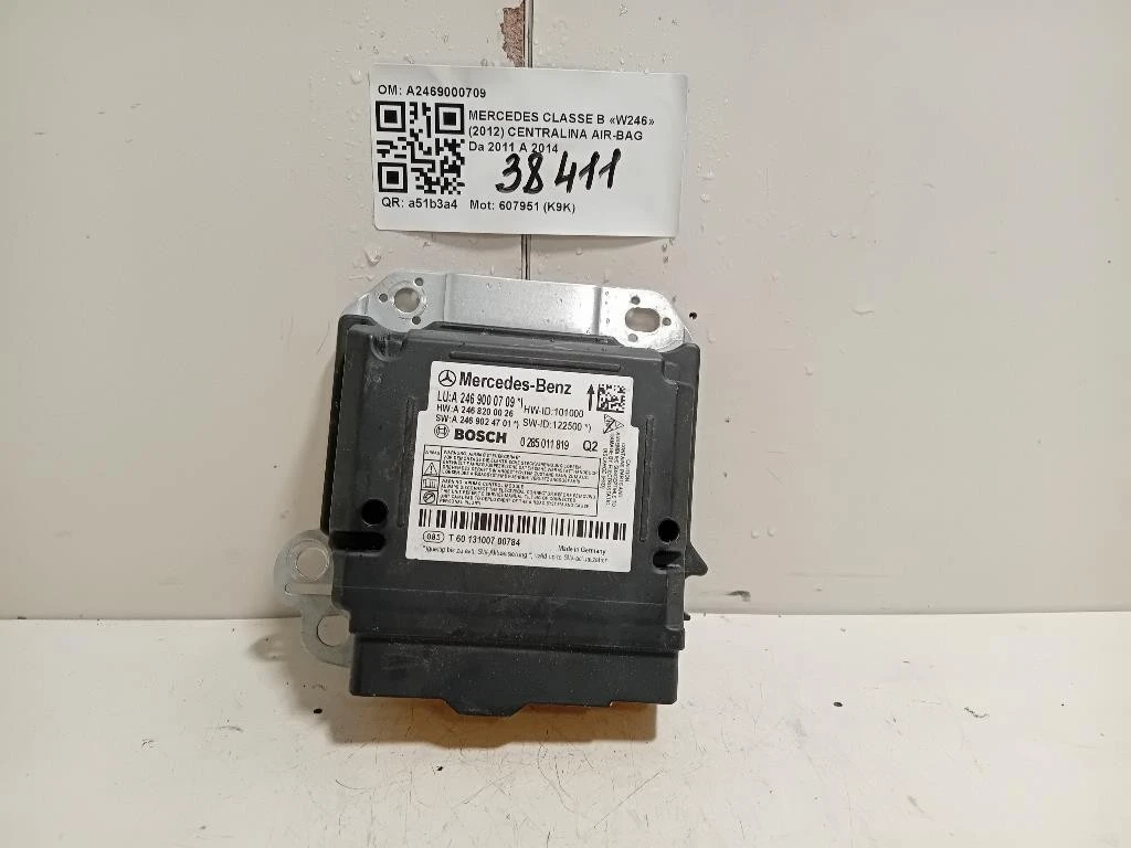 Centralina Air-bag A2469000709 Mercedes Classe B W246 2012