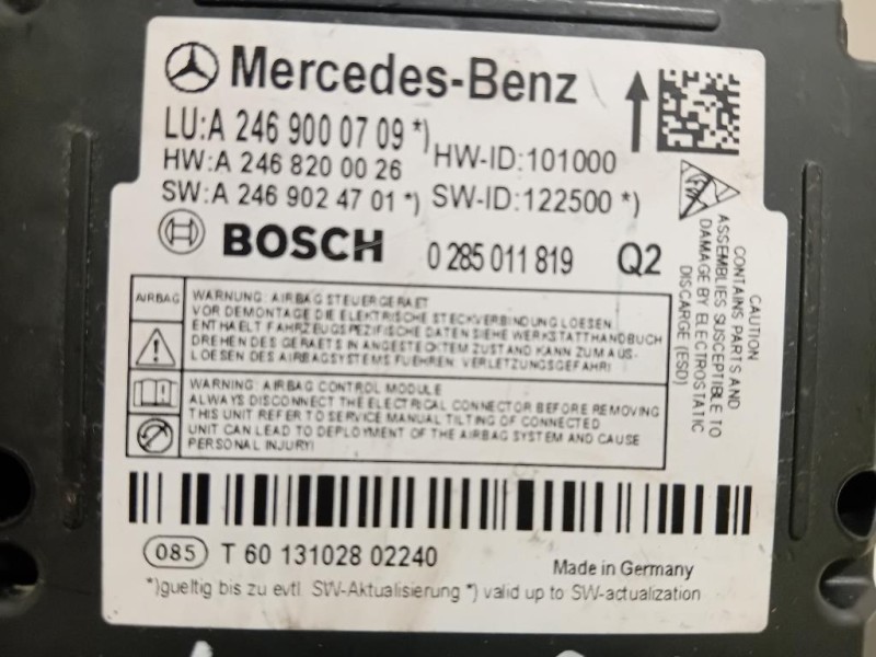 Centralina Air-bag A2469000709 Mercedes Classe B W246 2012
