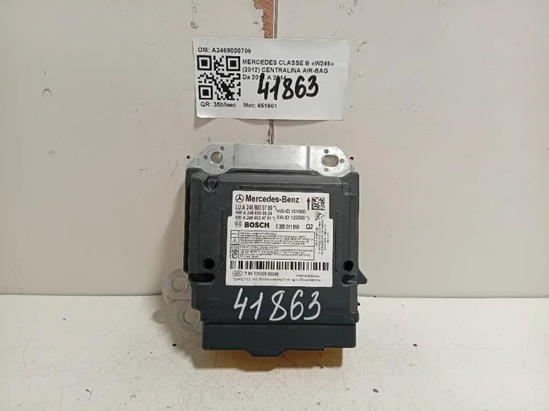 Centralina Air-bag A2469000709 Mercedes Classe B W246 2012