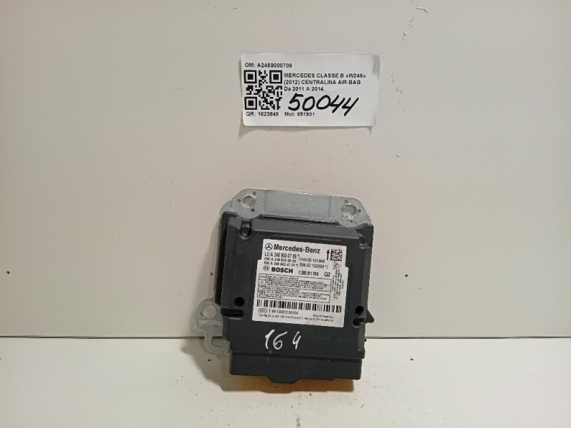 Centralina Air-bag A2469000709 Mercedes Classe B W246 2012