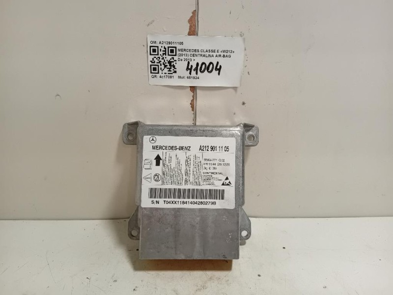 Centralina Air-bag A2129011105 Mercedes Classe E W212 2013