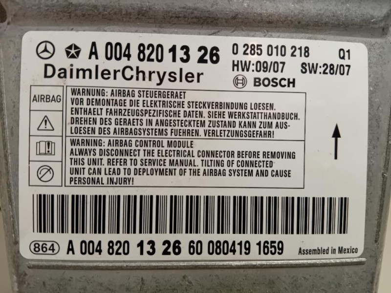 Centralina Air-bag A0048201326 Mercedes Classe S W221 2006